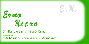 erno mitro business card